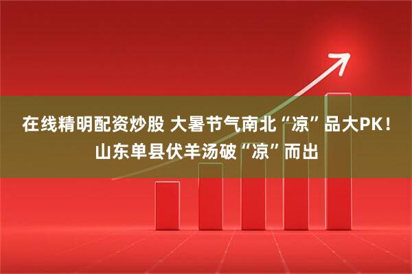 在线精明配资炒股 大暑节气南北“凉”品大PK！山东单县伏羊汤破“凉”而出